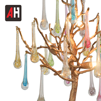 G9 lamp colored water droplets pendant decor copper table lamp for living room hotel 